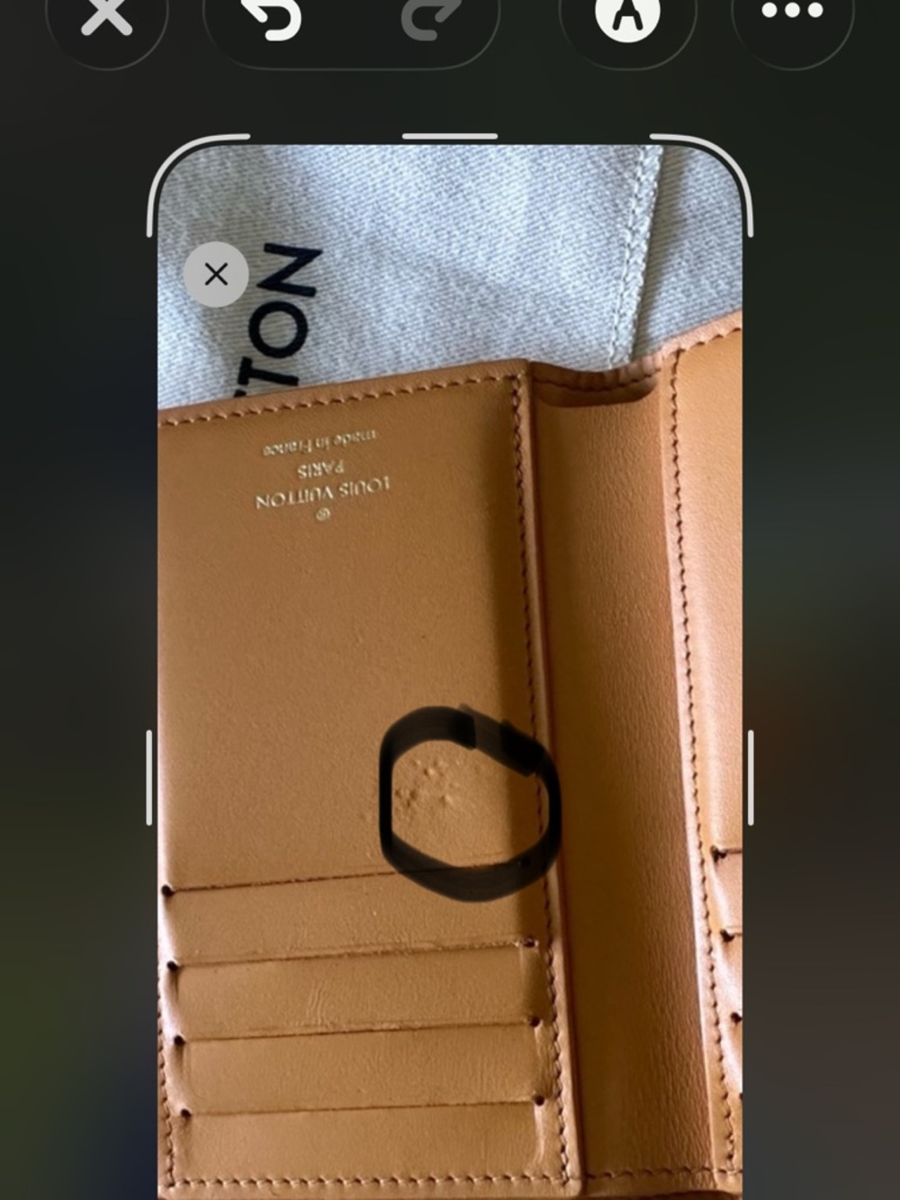 Louis Vuitton Tan/Brown Abalone LV Flap Wallet - Picture 5 of 7